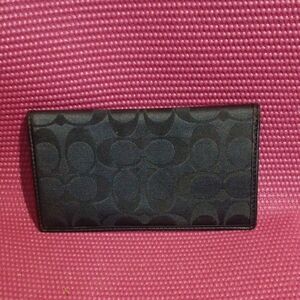 Coach Black Signature Pattern Wallet